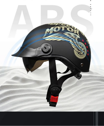 Vintage Half Face Helmet | DOT Certified - View 9 | Henderson Shop