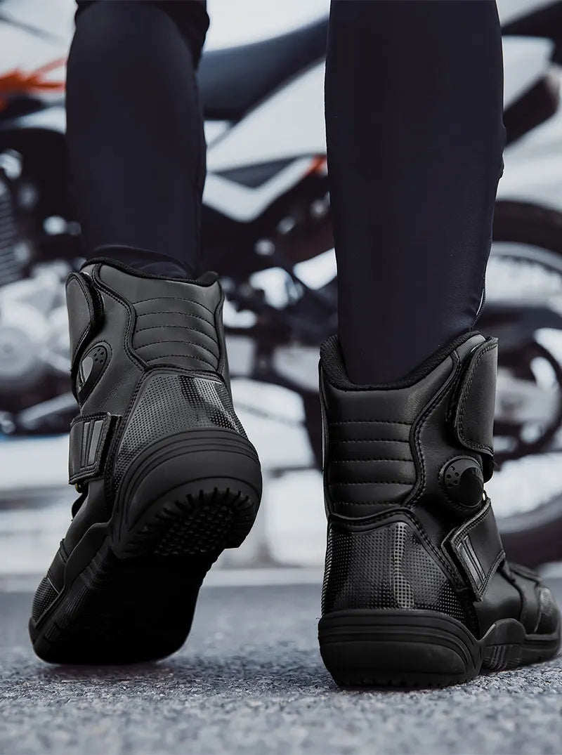 Men's Motorcycle Boots Outdoor Waterproof Motos Cycling Protective Shoes Motocross Off-Road Racing Boots Motorcycle Accessories