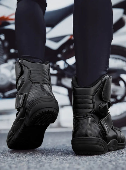 Men's Motorcycle Boots Outdoor Waterproof Motos Cycling Protective Shoes Motocross Off-Road Racing Boots Motorcycle Accessories