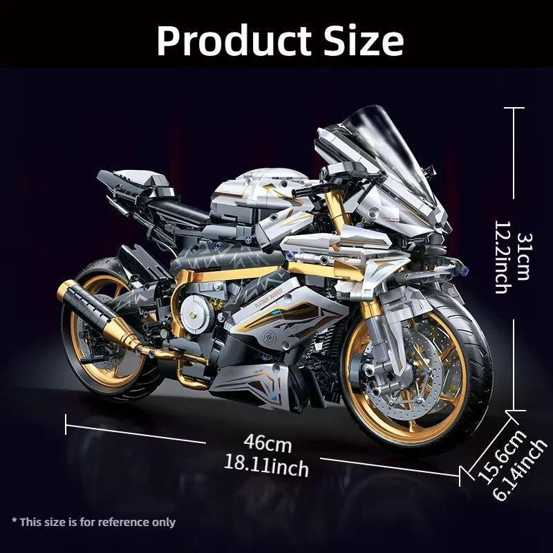 2000PCS+ Tech 1:5 Motorcycle Building Blocks Set for Adult Racing Motorcycle ... | Henderson Shop