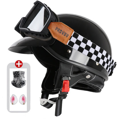 Vintage Half Face Helmet | Bluetooth - View 14 | Henderson Shop
