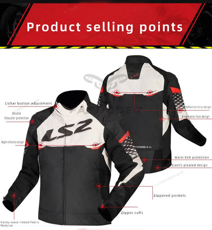 Hendersonshop LS2 Original APEX Motorcycle Jacket Autumn Winter Waterproof Windproof Warm