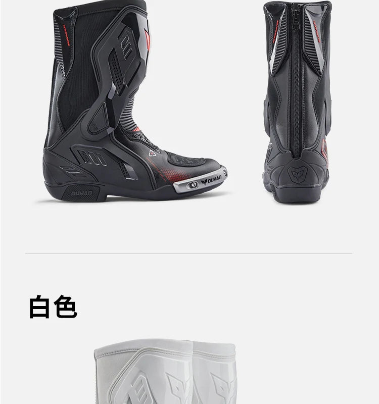 DUHAN New Motorcycle Boots Wear Resistant And Anti Fall Motorcycle Riding Boots Men Motocross Racing Boots