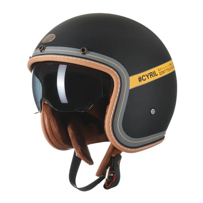 Vintage Half Face Helmet | DOT Certified & ECE Certified - View 24 | Henderson Shop