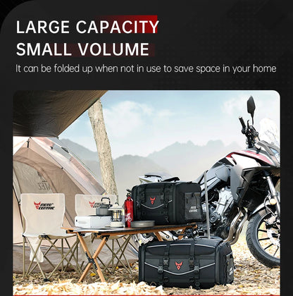 Motorcycle Waterproof Motorcycle Rear Seat Bag 35-50L Helmet Bag High Capacity Motor Tail SaddleBag Rider Backpack