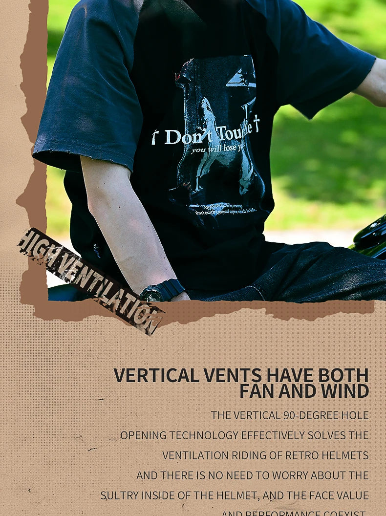 Harley Vintage Half Face Helmet | DOT Certified - View 12 | Henderson Shop