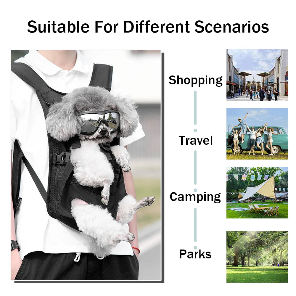 Pet Carry Portable Bag Puppy Adjustable Front Backpack Outdoor Travel Pets Ventilated Saddlebag Universal For Motorcycle Riding