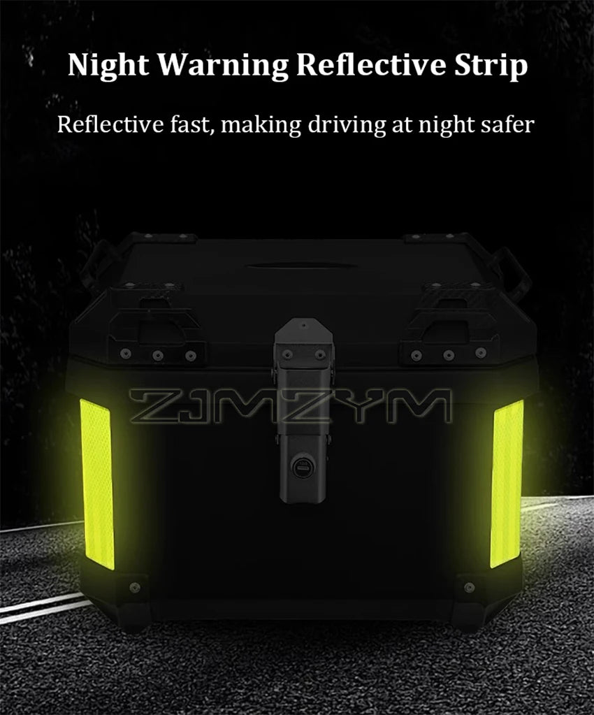Motorcycle Pet Trunk Breathable Pet Box 36L/ 45L/ 57L Electric Vehicle Tail Box Universal Storage Top Case with Reflective Strip