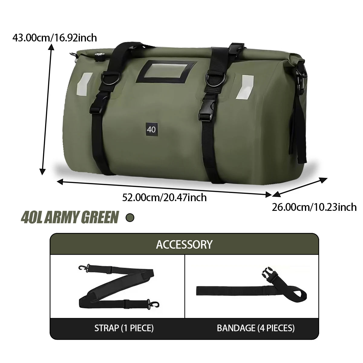 Universal Scooter Back Seat Bag Waterproof Motorcycle Tail Bag Motorbike Travel Cycling Riding Sport Luggage Pack