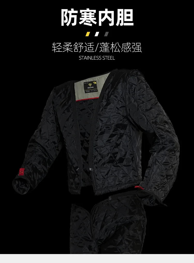 Helmets - Waterproof Men Motorcycle Jackets Windproof Motorcycle Rally Clothes Detachable Warm