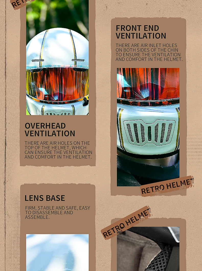 Harley Vintage Half Face Helmet | DOT Certified - View 17 | Henderson Shop