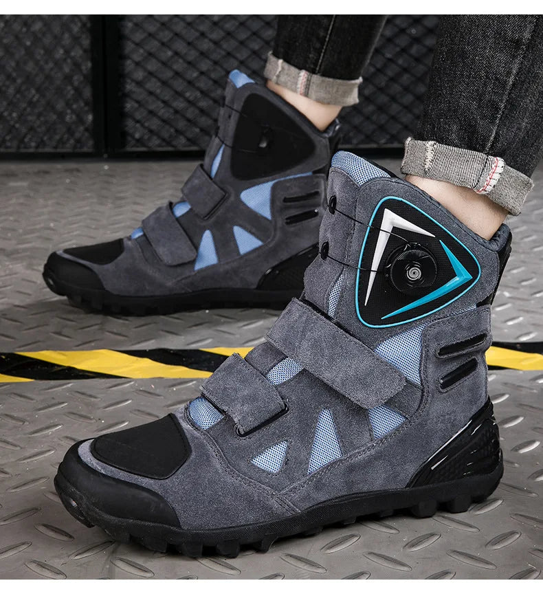 Hendersonshop Motorcycle Boots 2024 New Men Women Motorbike Riding Shoes Breathable