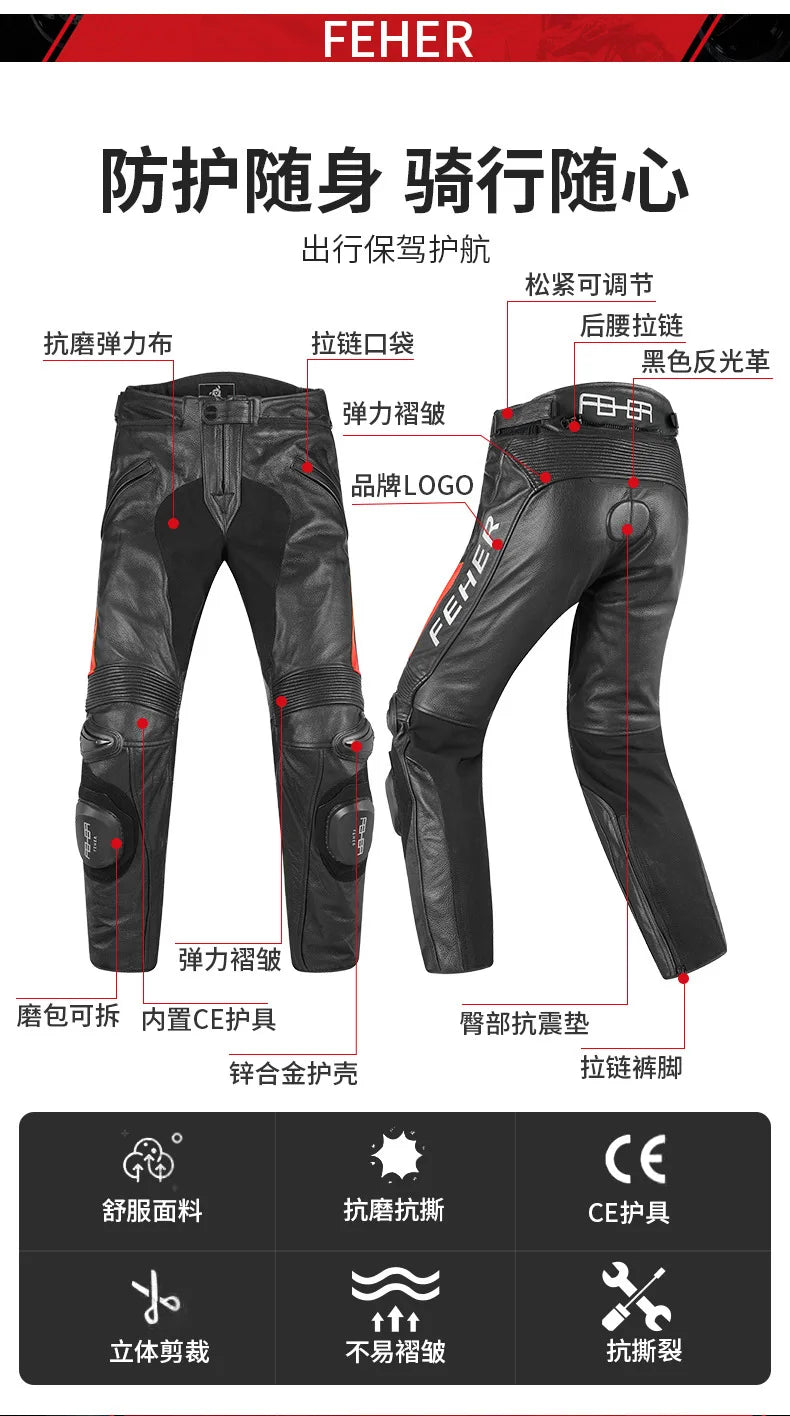 Motorcycle Riding Pants | Waterproof & Leather - View 9 | Henderson Shop