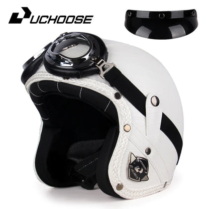 Uchoose Vintage Half Face Helmet | Leather - View 19 | Henderson Shop