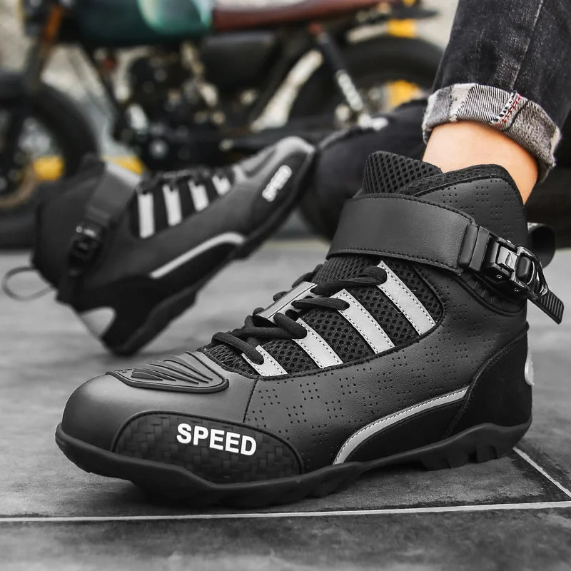 Racing Motorcycle Boots | Leather & Breathable - View 3 | Henderson Shop