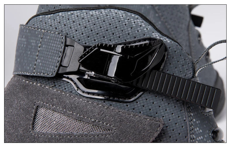 Hendersonshop Motorcycle boots Casual men's motorcycle shoes Motorcycle riding shoes Leather