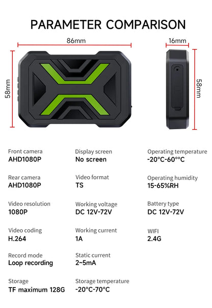 Jiuyin Motorcycle Dash Camera | Waterproof - View 11 | Henderson Shop