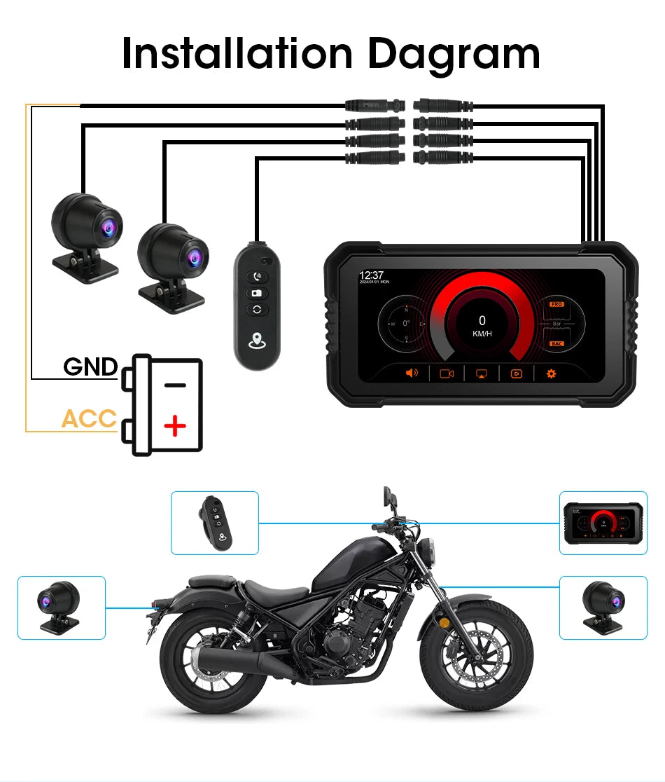 6.25" Motorcycle GPS Navigator | Waterproof & CarPlay - View 19 | Henderson Shop
