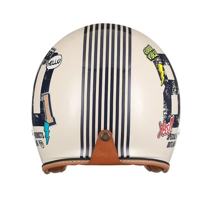 Vintage Half Face Helmet | DOT Certified & ECE Certified - View 3 | Henderson Shop