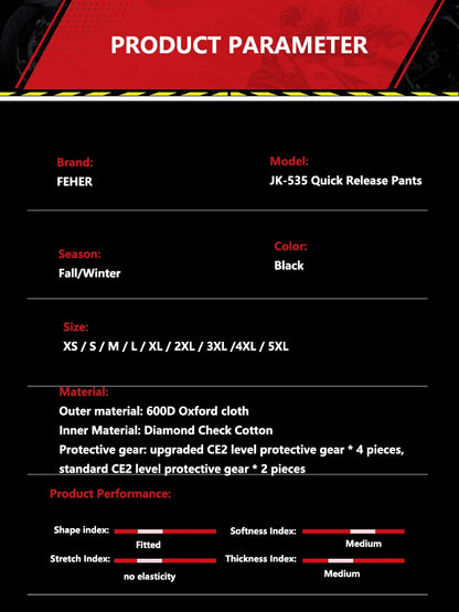 Feher Motorcycle Riding Pants | Waterproof & Winter - View 17 | Henderson Shop