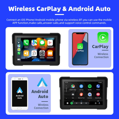 EKIY 5.0" Motorcycle GPS Navigator | CarPlay & Android Auto - View 3 | Henderson Shop