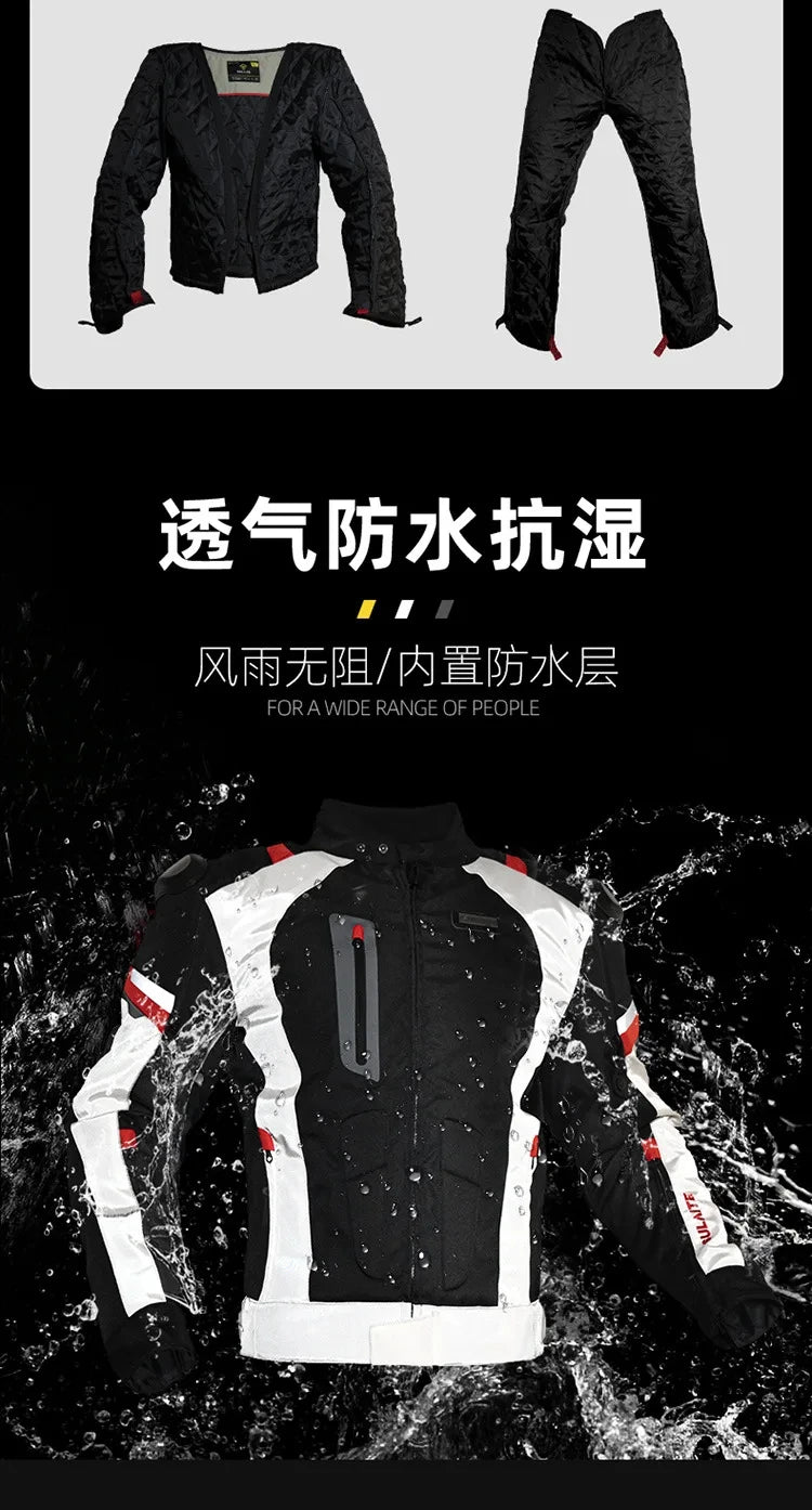 Helmets - Waterproof Men Motorcycle Jackets Windproof Motorcycle Rally Clothes Detachable Warm