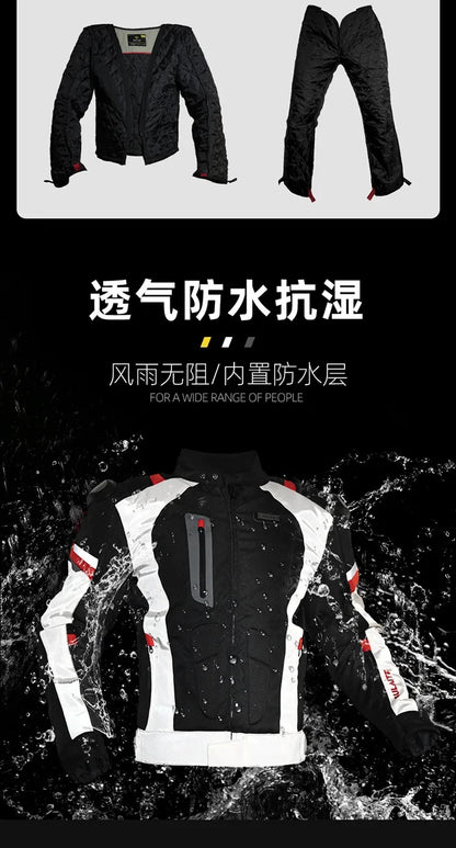 Helmets - Waterproof Men Motorcycle Jackets Windproof Motorcycle Rally Clothes Detachable Warm