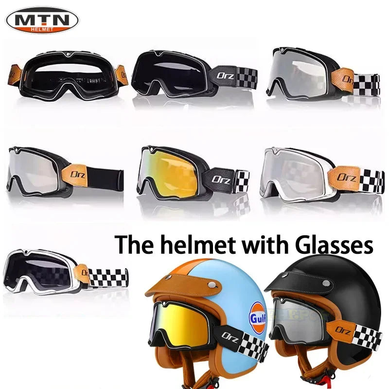 Vintage Half Face Helmet | DOT Certified & Leather - View 5 | Henderson Shop