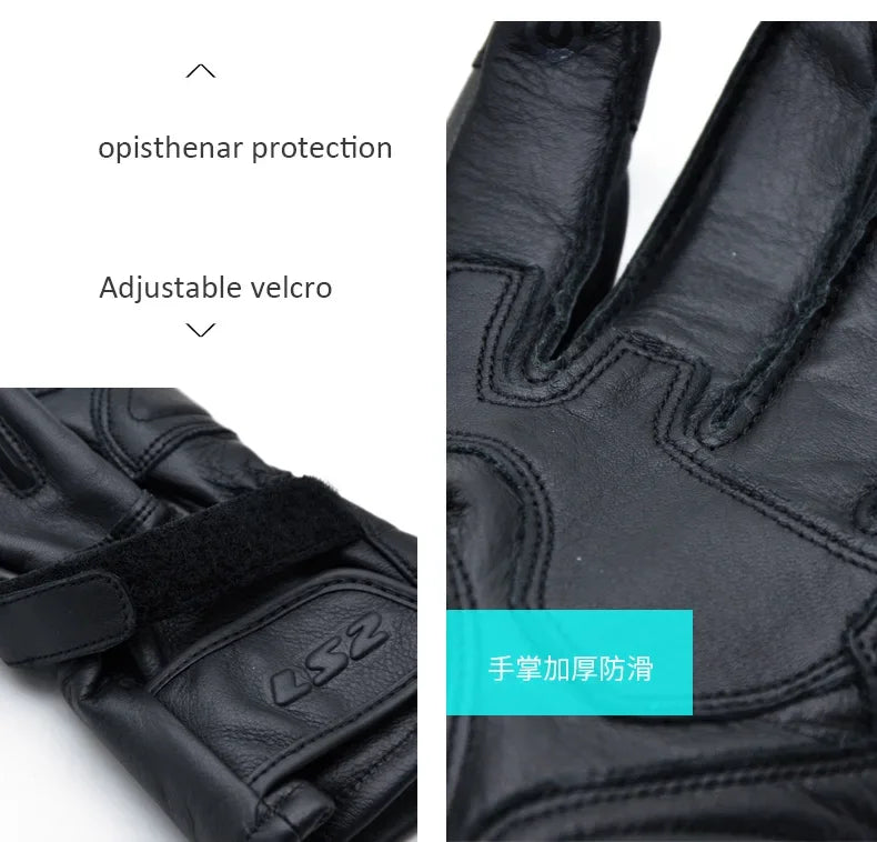 Hendersonshop LS2 MG003 Motorcycle gloves Winter cowhide windproof and waterproof touch