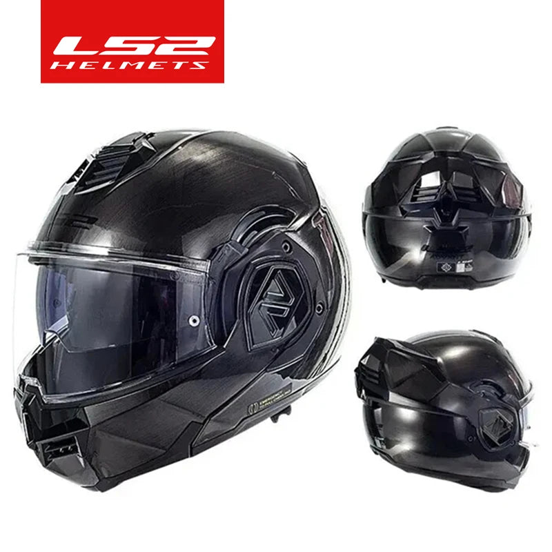 Hendersonshop LS2 FF906 Advant Flip Up Face Helmets ECE Motorcycle Modular