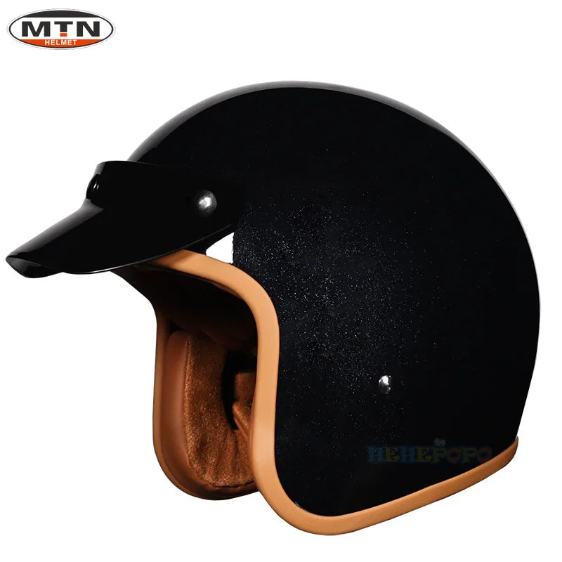 Vintage Half Face Helmet | DOT Certified & Leather - View 23 | Henderson Shop