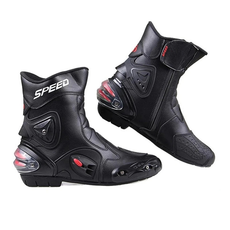 Motorcycle Boots Microfiber Leather Motorbike Anticollision Foot Ankle Protec... | Henderson Shop