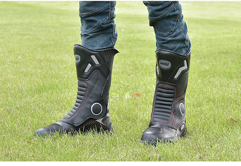 AMUMOTO Motorcycle Riding Boots Men's And Women's Pull Motorcycle