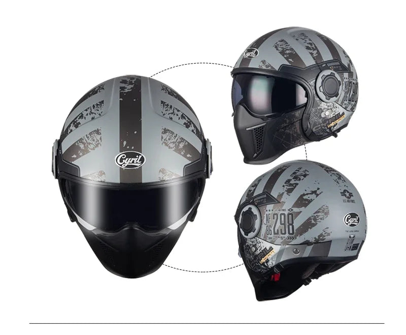 Hendersonshop Full Face Open Face Motorcycle Helmet Motorbike Street Bike Helmets