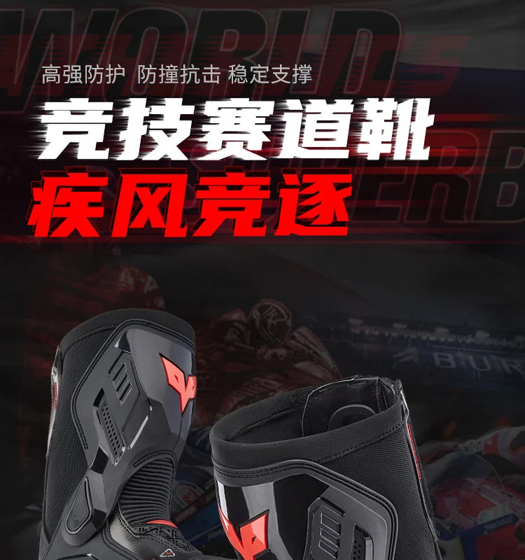 DUHAN New Motorcycle Boots Wear Resistant And Anti Fall Motorcycle Riding Boots Men Motocross Racing Boots