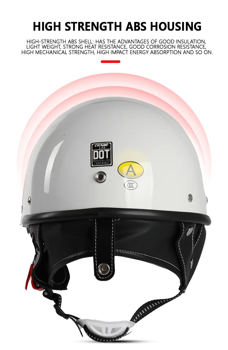 Vintage Half Face Helmet | Bluetooth - View 6 | Henderson Shop