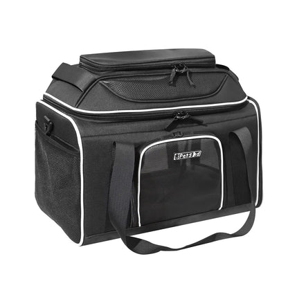 Petskd Top-Expandable Pet Carrier Major USA Airlines Approved Soft Small Dog Cat Carrier with Safety Zipper and AntiScratch Mesh