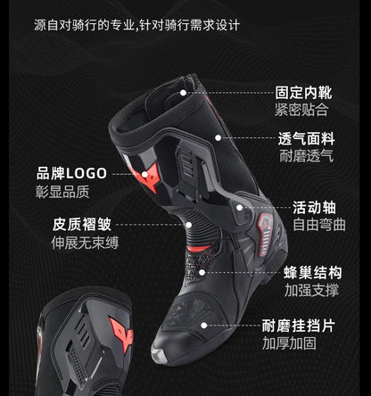 DUHAN New Motorcycle Boots Wear Resistant And Anti Fall Motorcycle Riding Boots Men Motocross Racing Boots