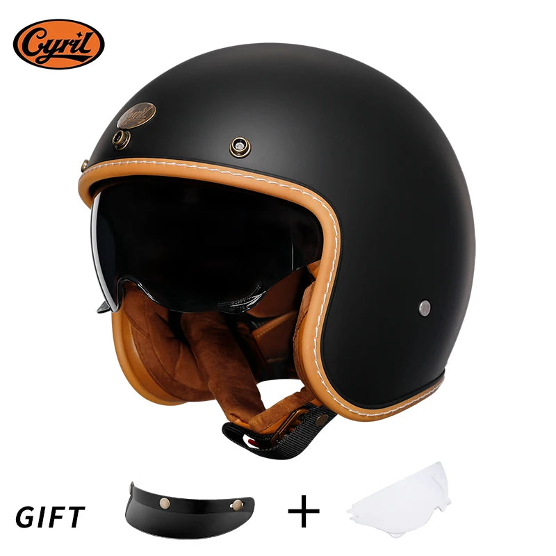 Vintage Half Face Helmet | DOT Certified & ECE Certified - View 21 | Henderson Shop