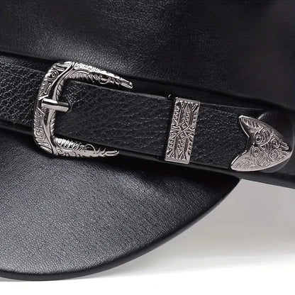 Motorcycle Cap | Leather - View 3 | Henderson Shop