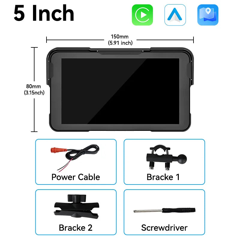 Venbes Motorcycle GPS Navigator | CarPlay & Android Auto - View 18 | Henderson Shop