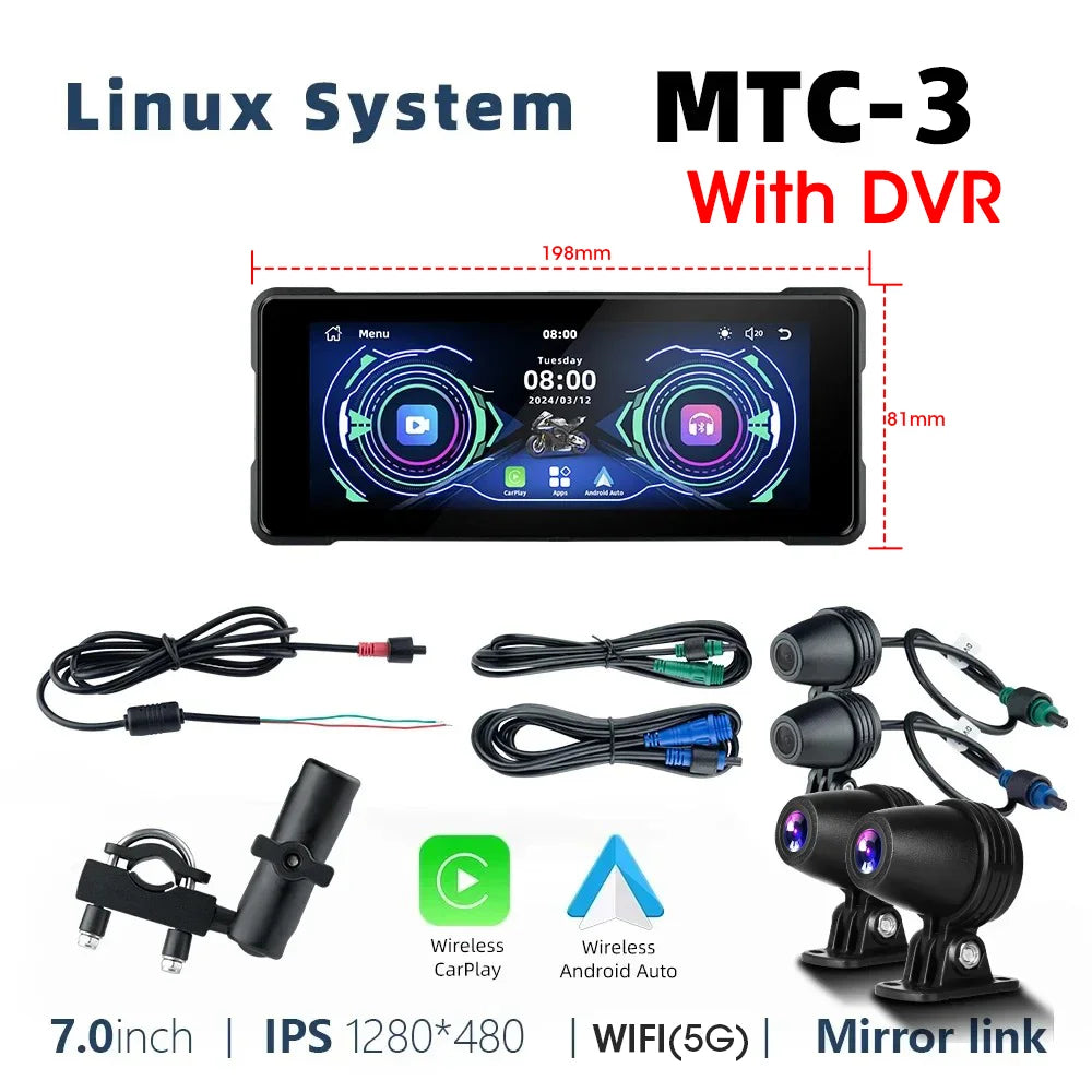 Srnubi 7" Motorcycle GPS Navigator | Waterproof & CarPlay - View 47 | Henderson Shop