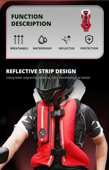 Motorcycle Airbag Safety Vest | CO2 Anti-Crash Protection | Henderson Shop