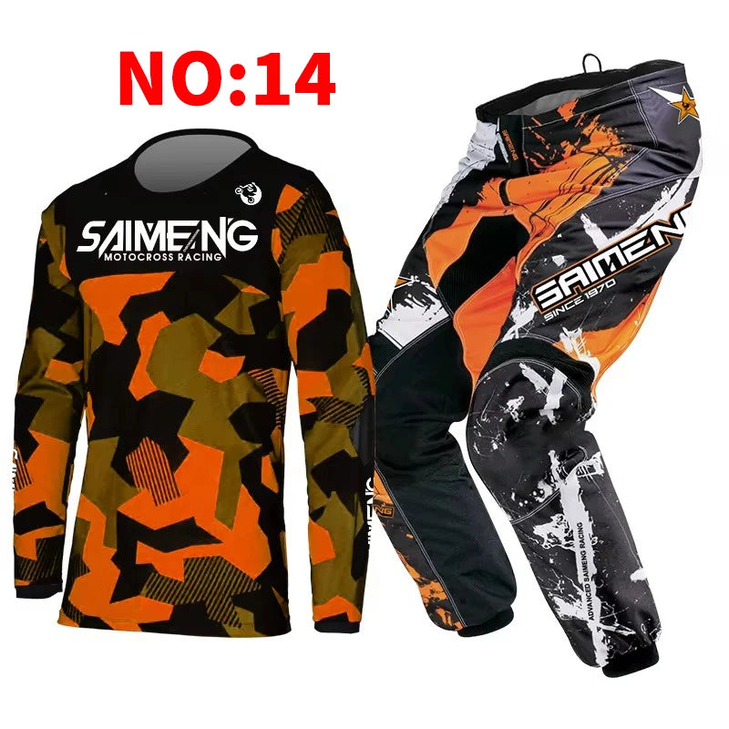 motocross set for child MX Jersey and Pants children Youth MTB DH UTV Enduro MX Gear Set Combo Off Road Racing Suit Dirt Bike