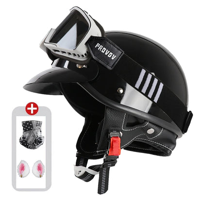 Vintage Half Face Helmet | Bluetooth - View 23 | Henderson Shop