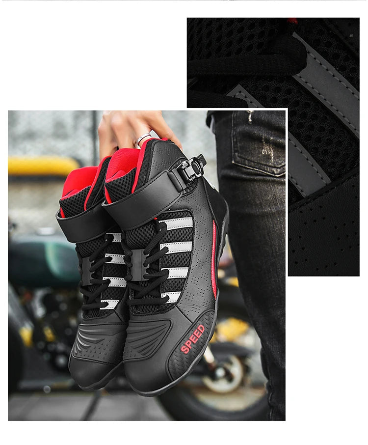 Racing Motorcycle Boots | Leather & Breathable - View 8 | Henderson Shop