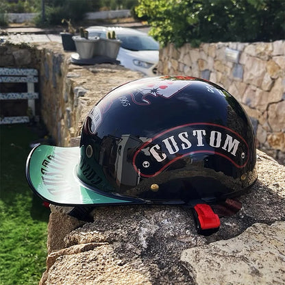 Vintage Half Face Helmet | Breathable & Summer - View 4 | Henderson Shop