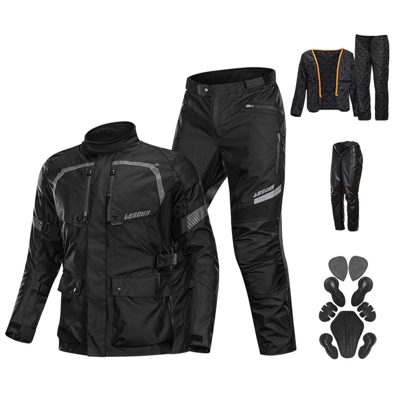Motorcycle Jacket Pants Suit Waterproof Men Motorbike Riding Moto Jacket Prot... | Henderson Shop