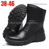 Retro New Winter Motorcycle Boots Waterproof Motocross Boots Black Motorcycle Racing Mid-Calf Shoes Men Leather Moto Boot