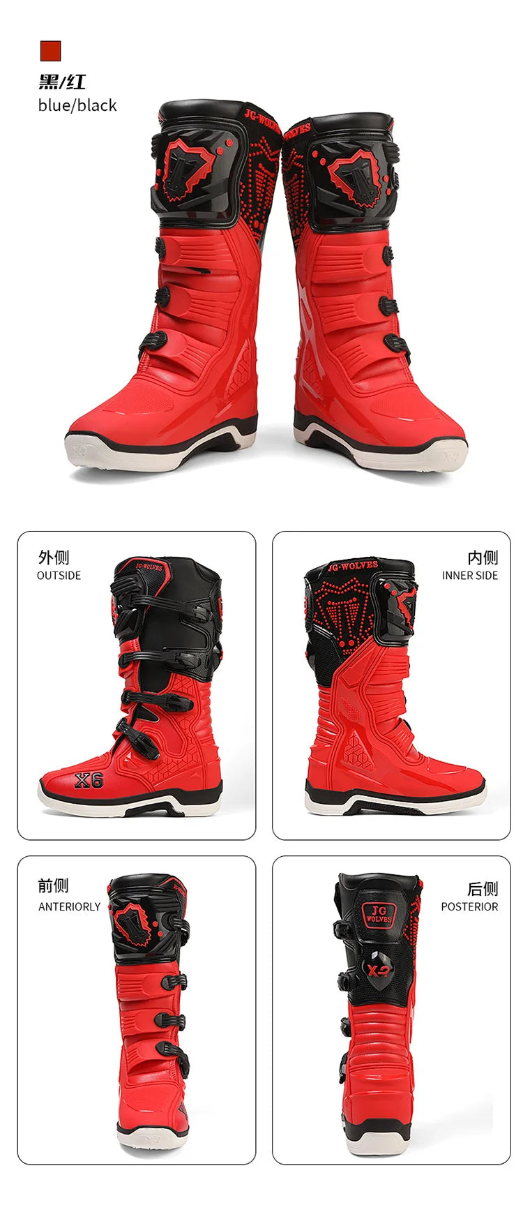 Motorcycle Boot Men Women Riding Mid-Calf Ankle Protective Shoes Moto Motorbike Equipment Racing Long Motorcycle Boots Men